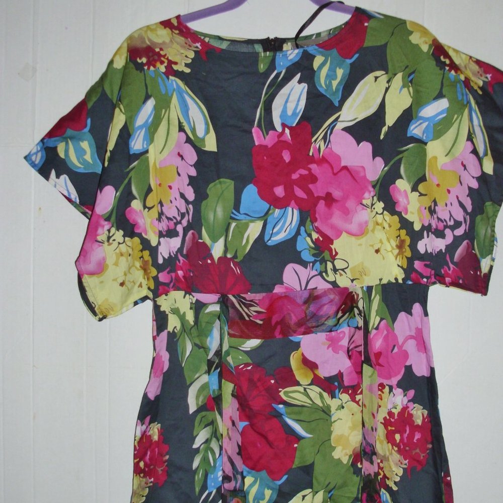 Kenar Bold Floral Print Designer Cotton Small Tunic